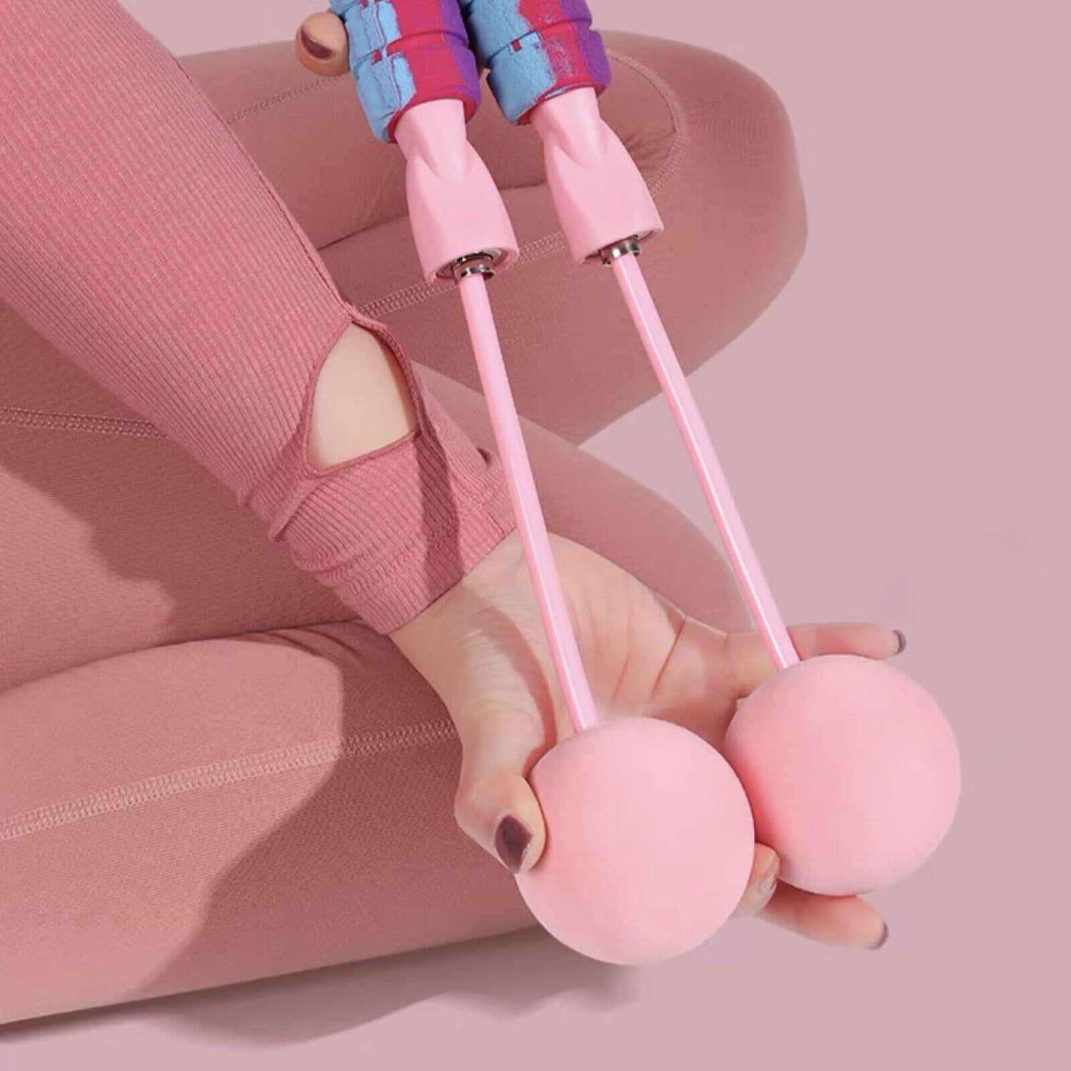 2 In 1 Training Jump Rope Adjustable Skipping Rope Weighted Cordless Jumping Rope For Cardio, CrossFit