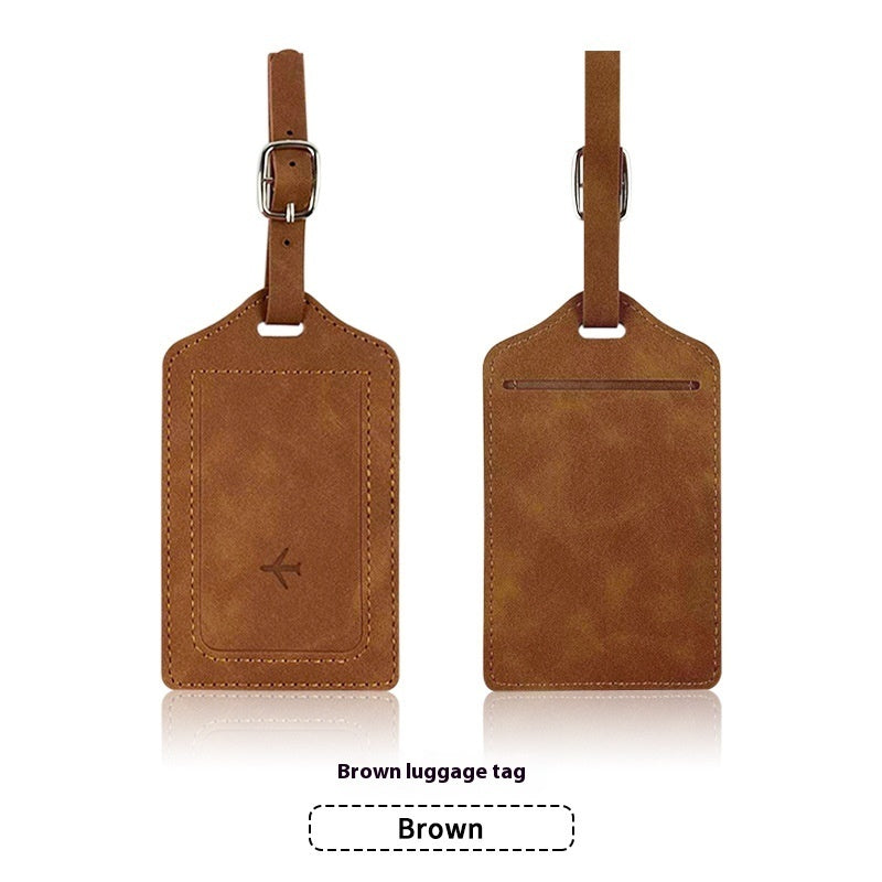 Leather Passport RFID Cover & Luggage Tag Set