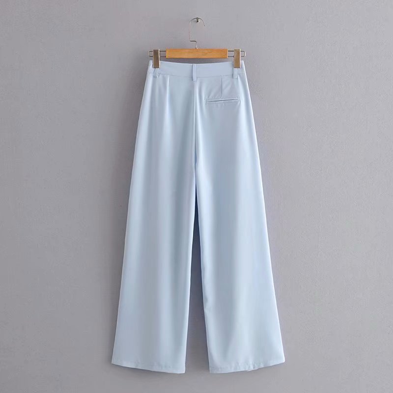 European And American New Loose High Waist Wide Leg Mopping Pants