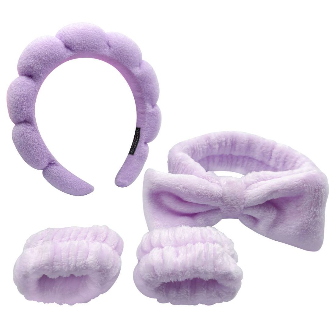 Headband Bracelet 4-piece Purple Hair Band