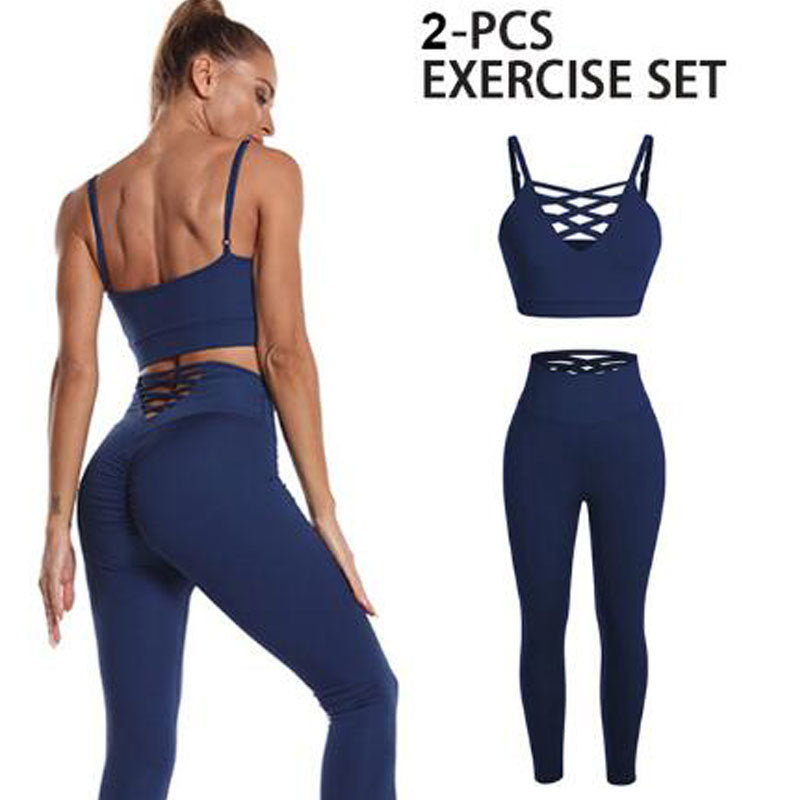 Women's Adjustable Bra Pants Fitness Exercise Suit