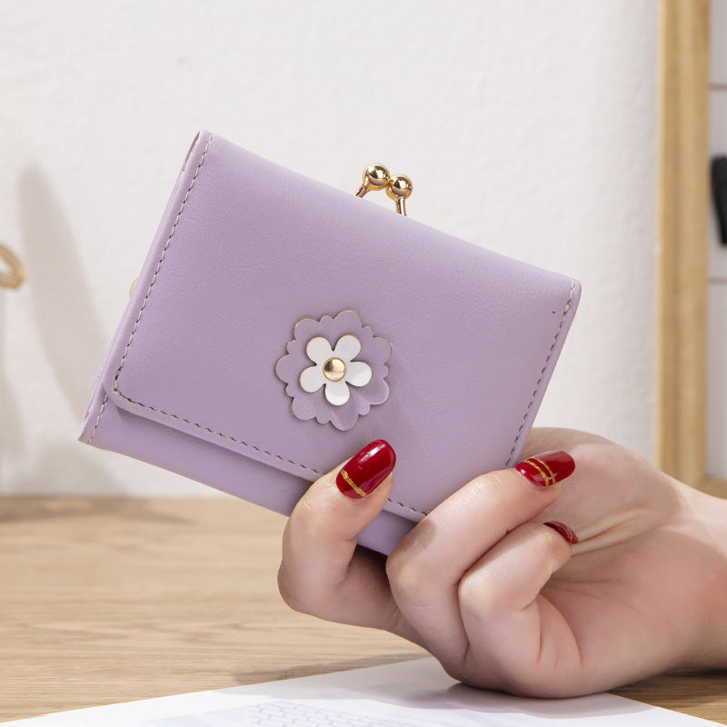 Flower Detail Coinpurse Wallet