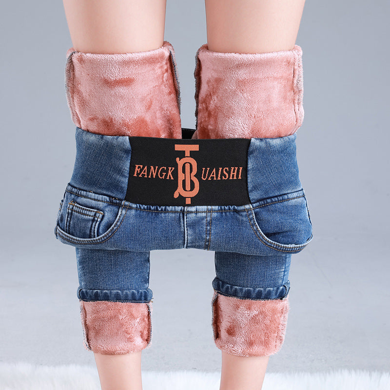 Winter Fleece Leggings Thick Velvet Jeans