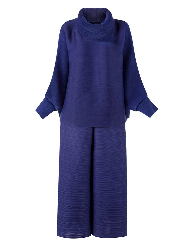 High-grade Loose Top Plus Size Wide-leg Pants Two-piece Set