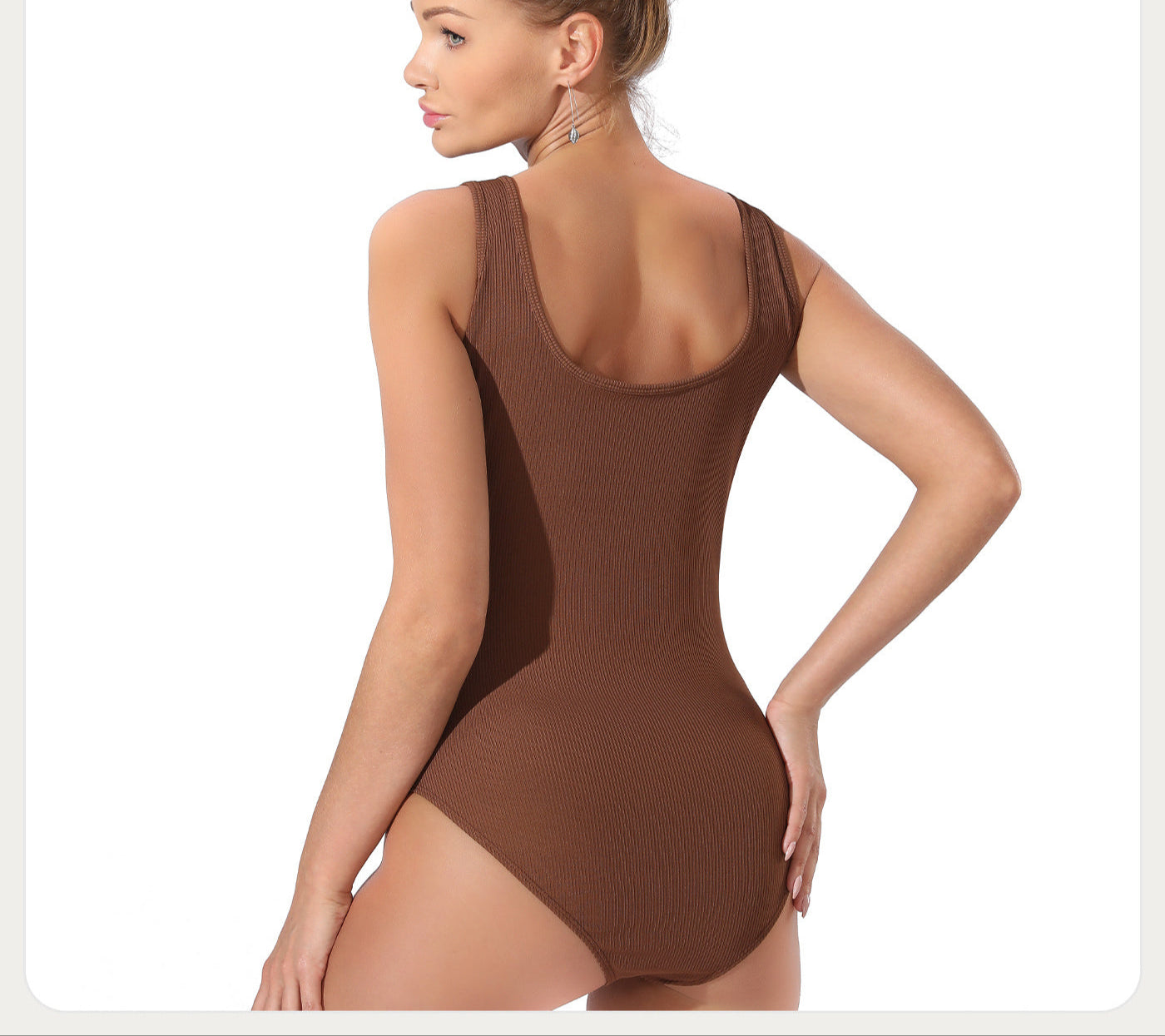 Women's Fashion Simple Solid Color Bodysuit