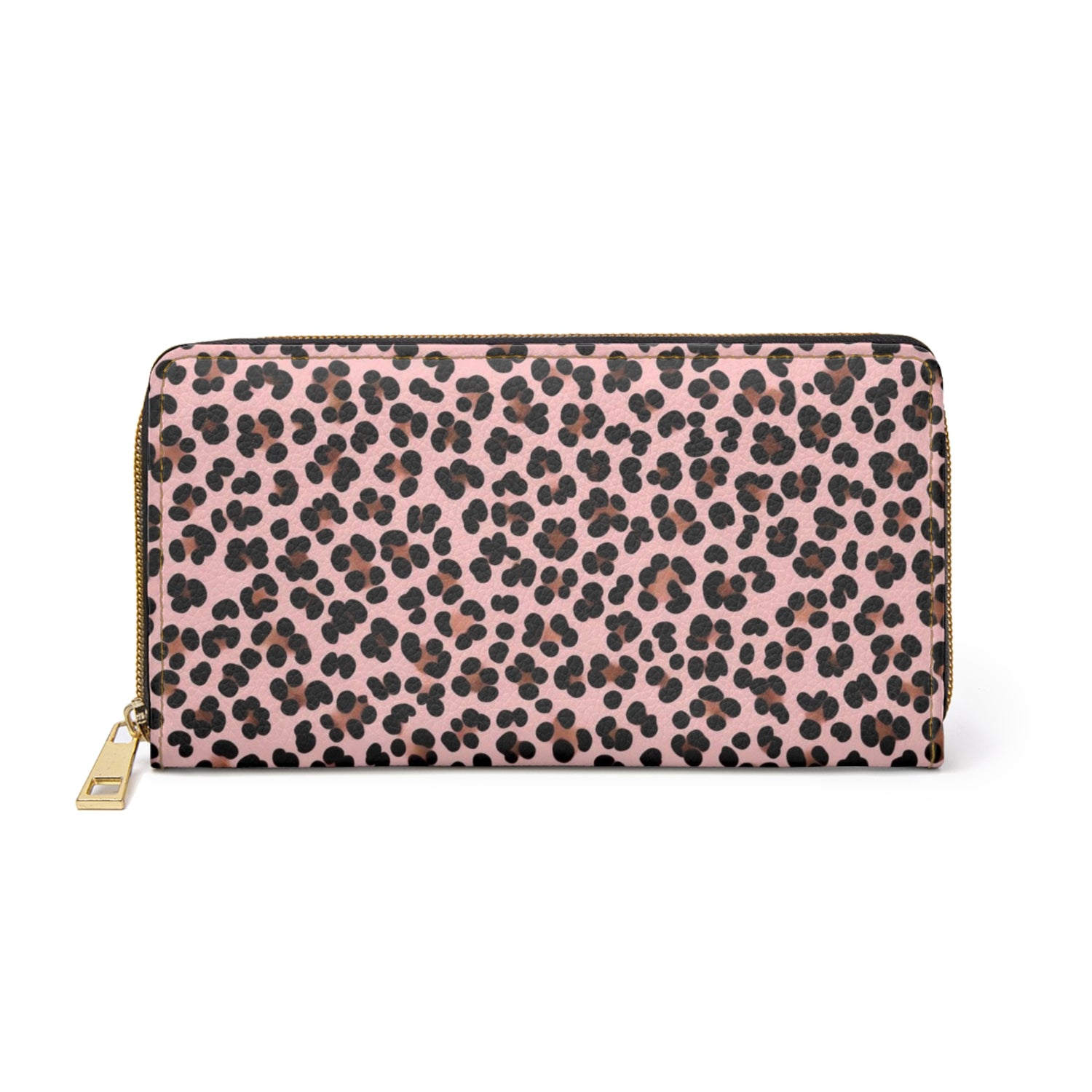 Pink Leopard Print Zipper Wallet