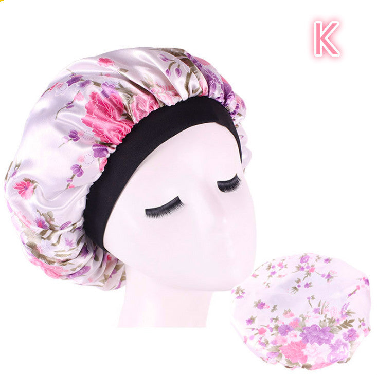 Satin Silk Beauty Bonnet Sleep Night Hair Cap