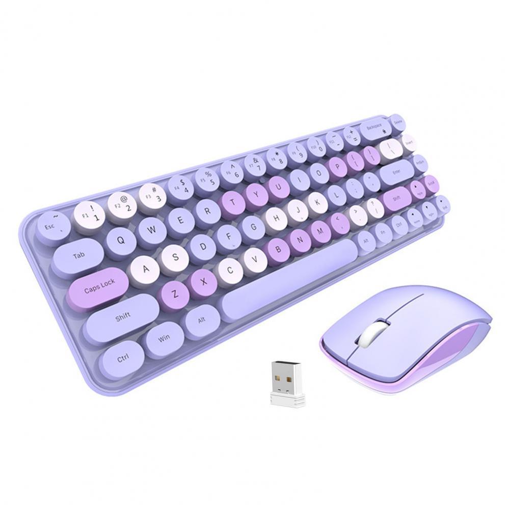 Wireless Keyboard And Mouse Set Small And Portable Lovely Female Office