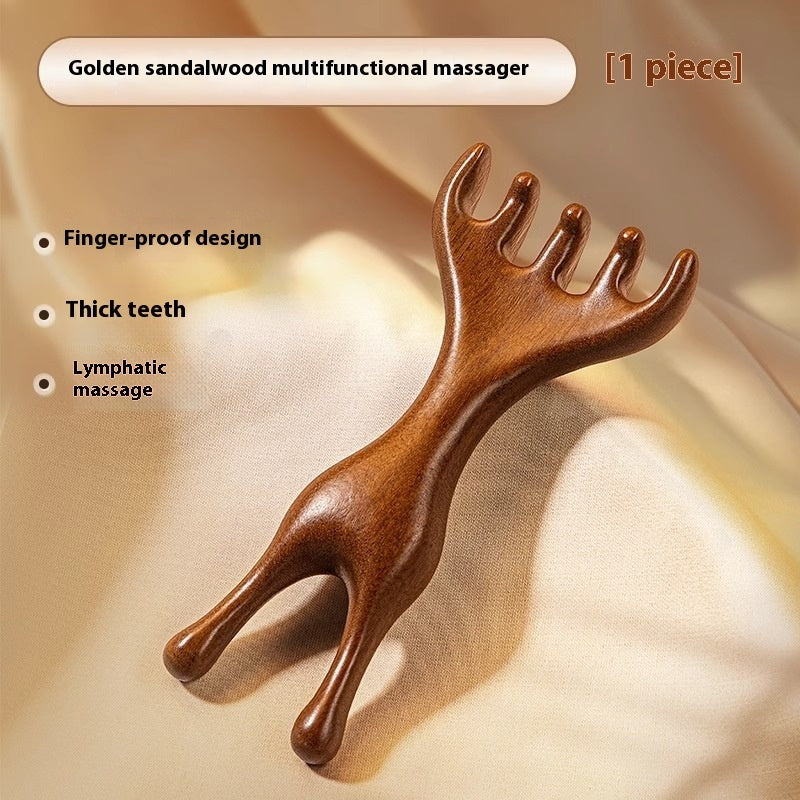 Sandalwood Head Massage Comb Meridian Brush
