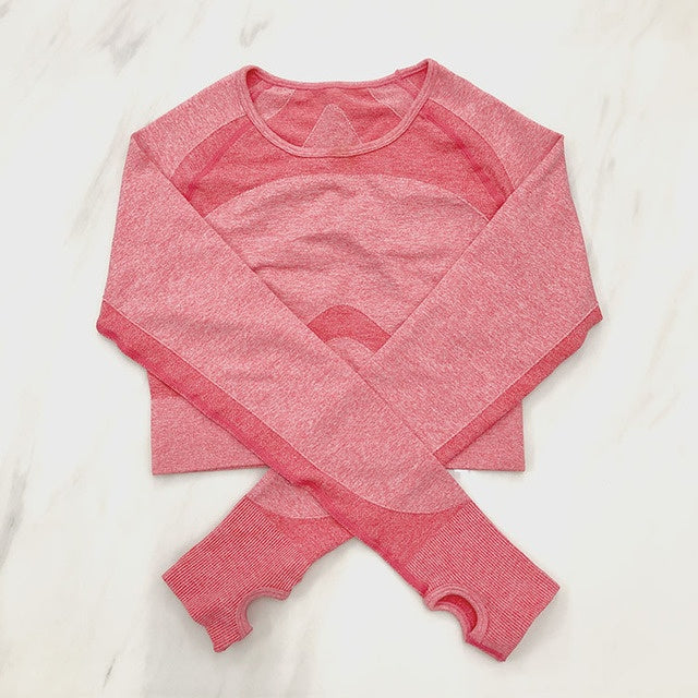 Seamless yoga long sleeve top