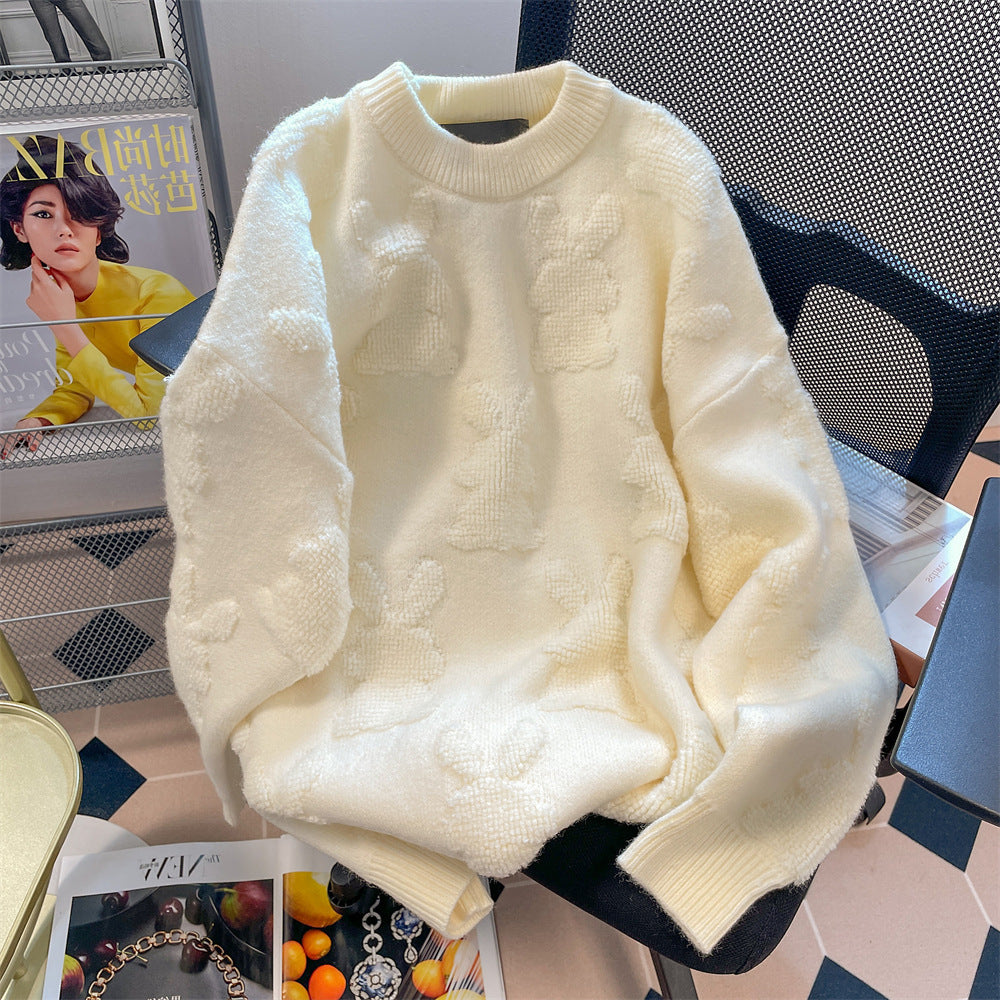 Women's Round Neck Pullover Long Sleeve Sweater