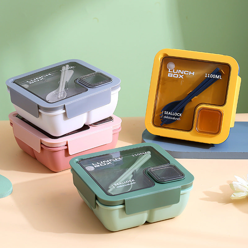 Portable Portable Compartment Microwaveable Heating Simple Light Food Bento Box