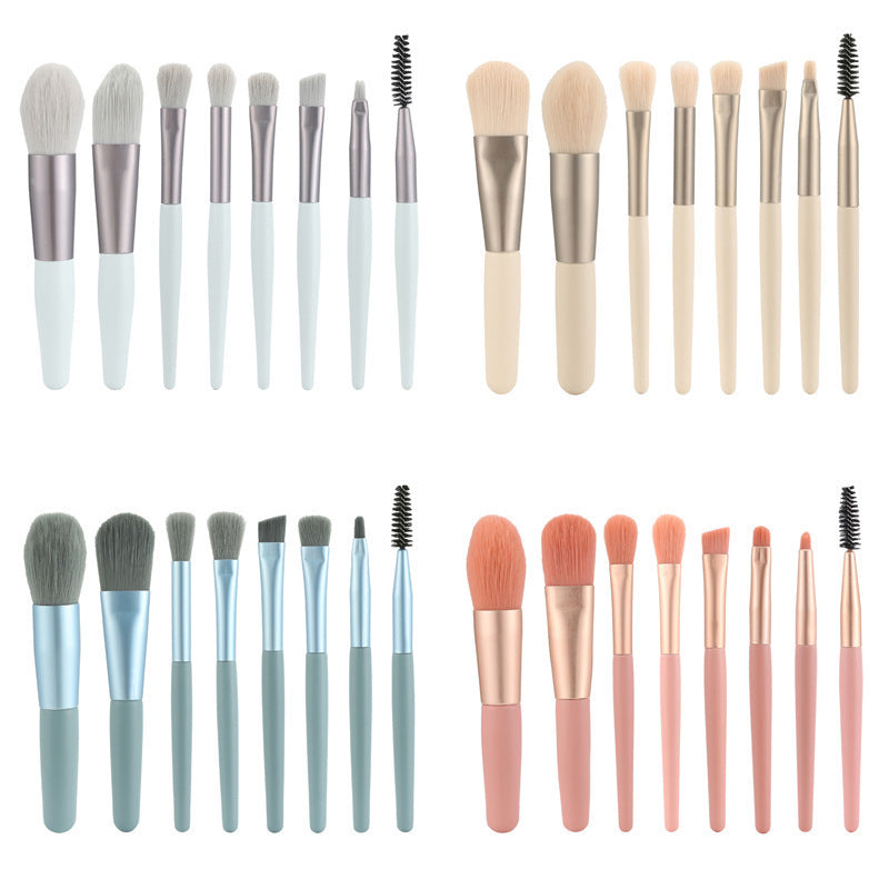 Makeup Brush 8 PCs Suit Eye Shadow Blush Face Powder Repair Highlight Powder Foundation Brush