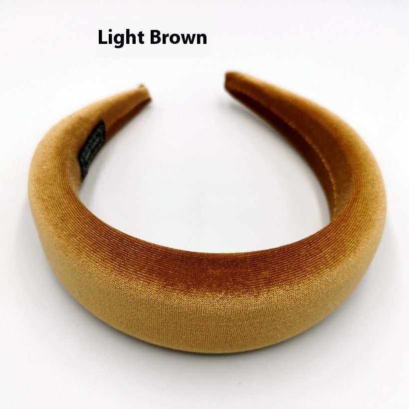 Gold Velvet Flannel Sponge Headband