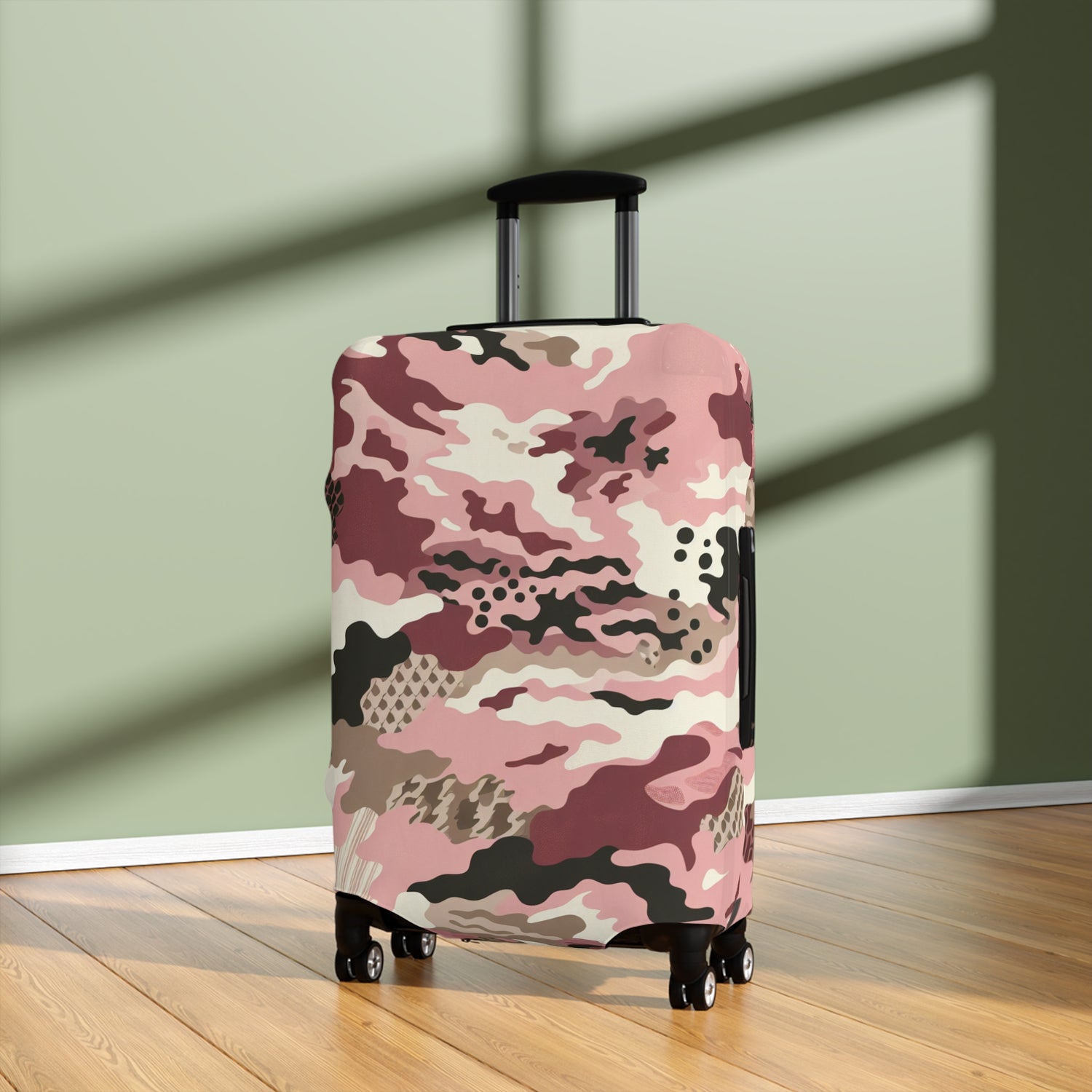 Modern Pink Camouflage Luggage Cover