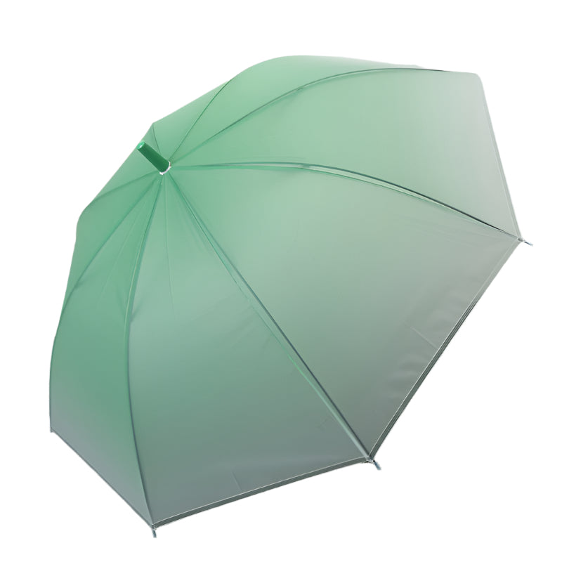 Long Handle Transparent Color Gradient Straight Umbrella Frosted Film Dance Umbrella