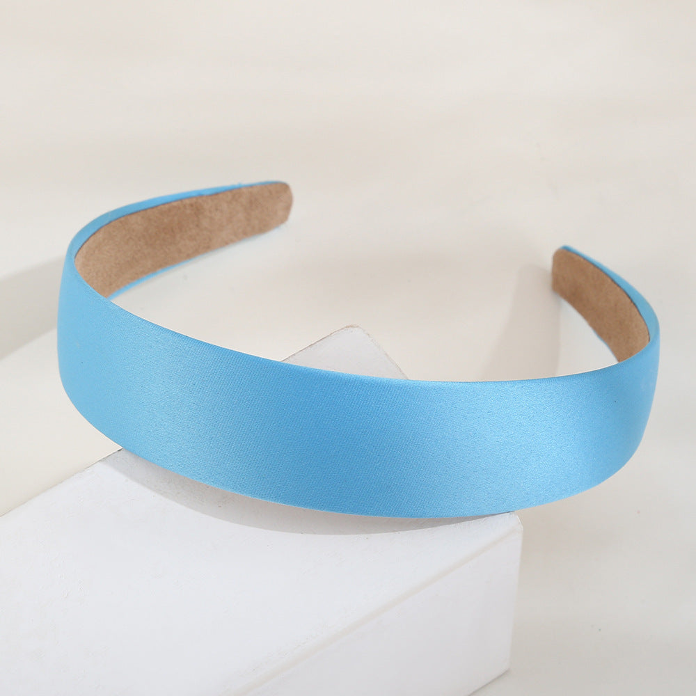 Color Elegant Headband Solid Color Baidu Headband Wide Fabric High Skull Top Headband