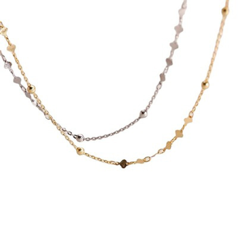 Small Round Peach Heart Necklace Female Trendy Student Girlfriend