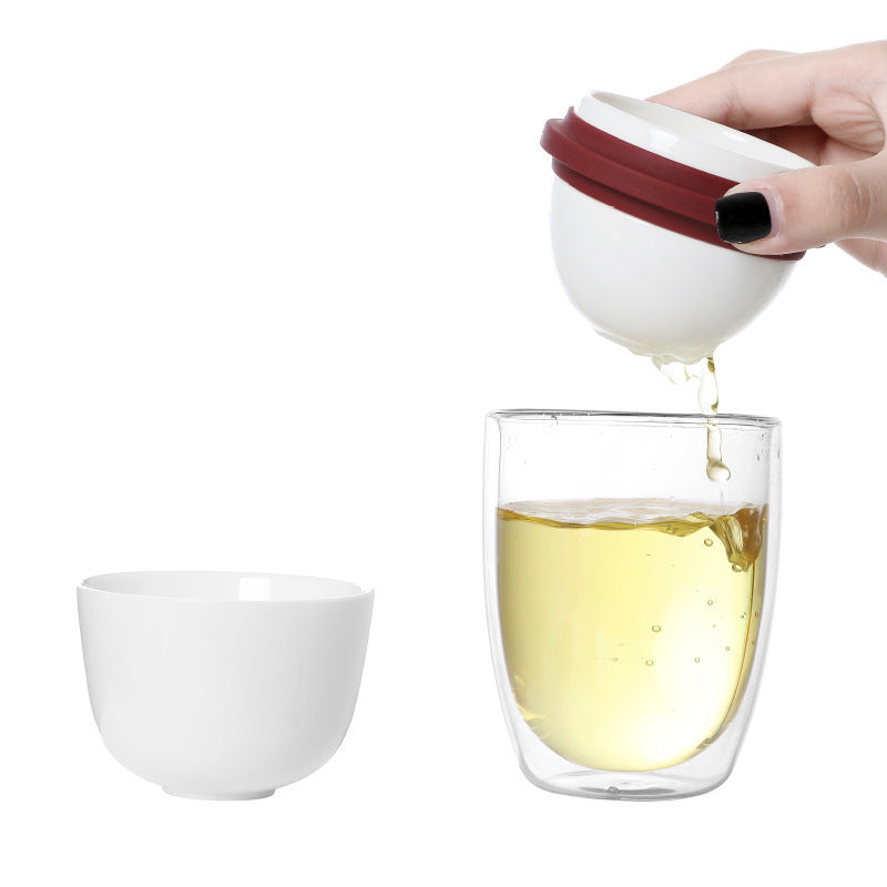 Portable Glass Teacup Travel Set