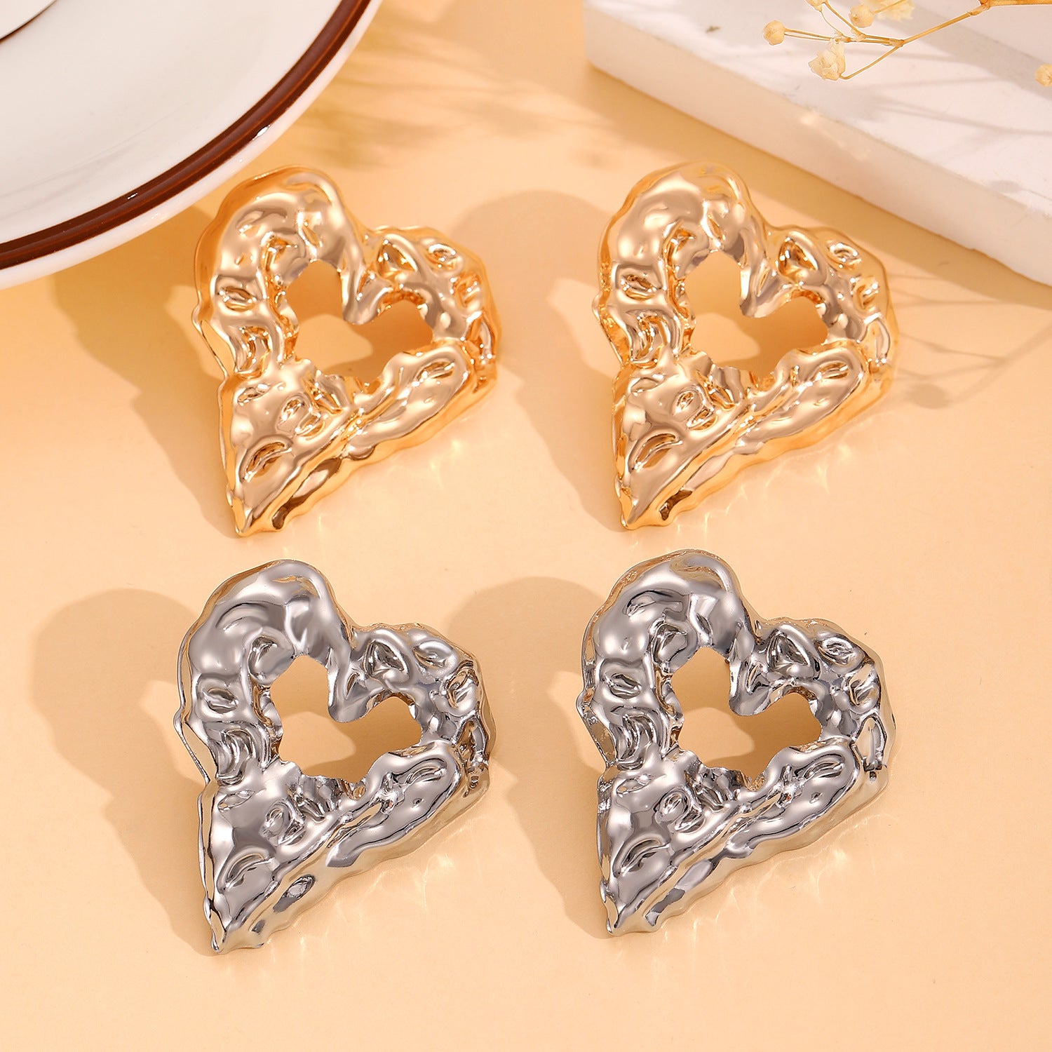 Heart-Shaped Earrings Love Earrings