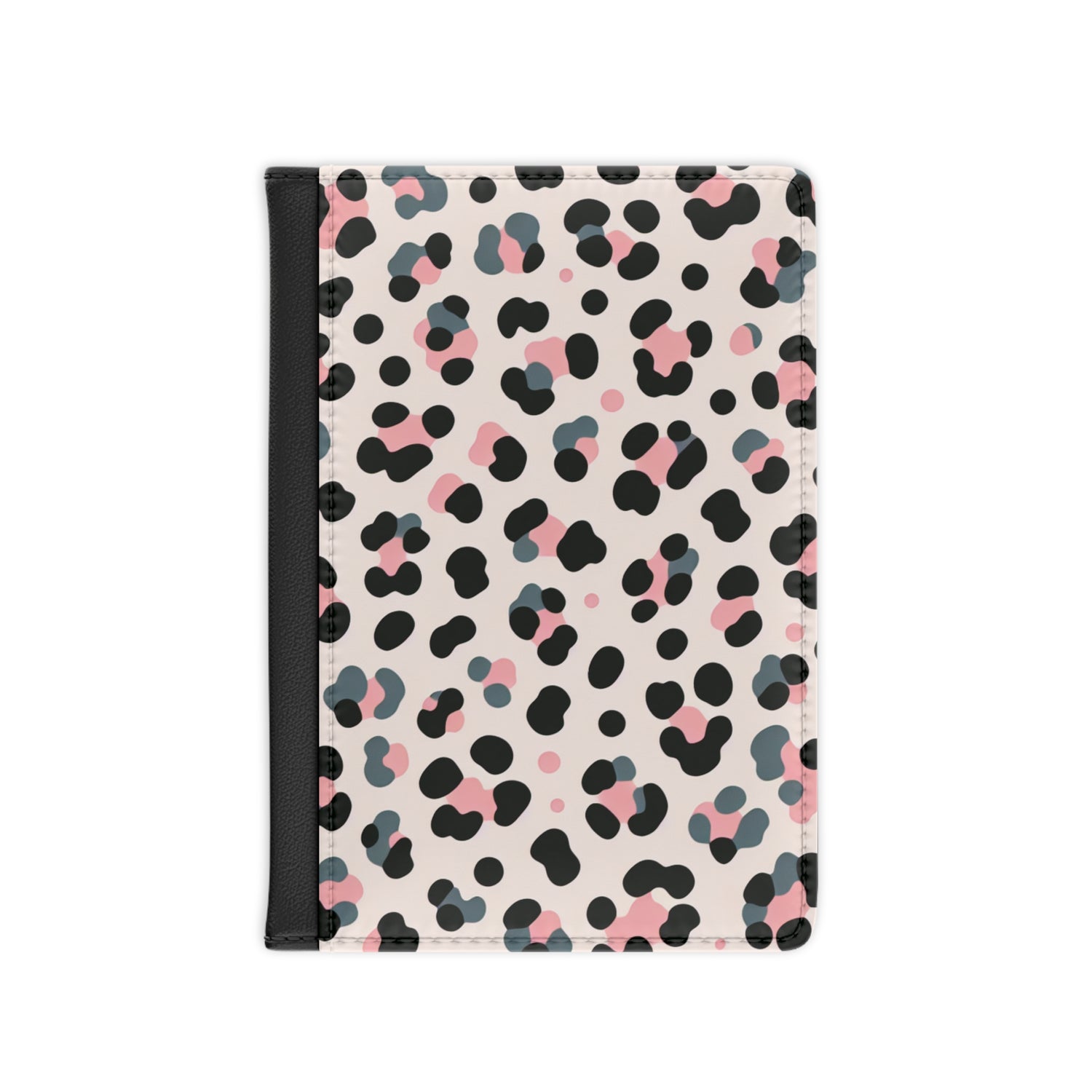 Pink Grey Leopard Passport Cover