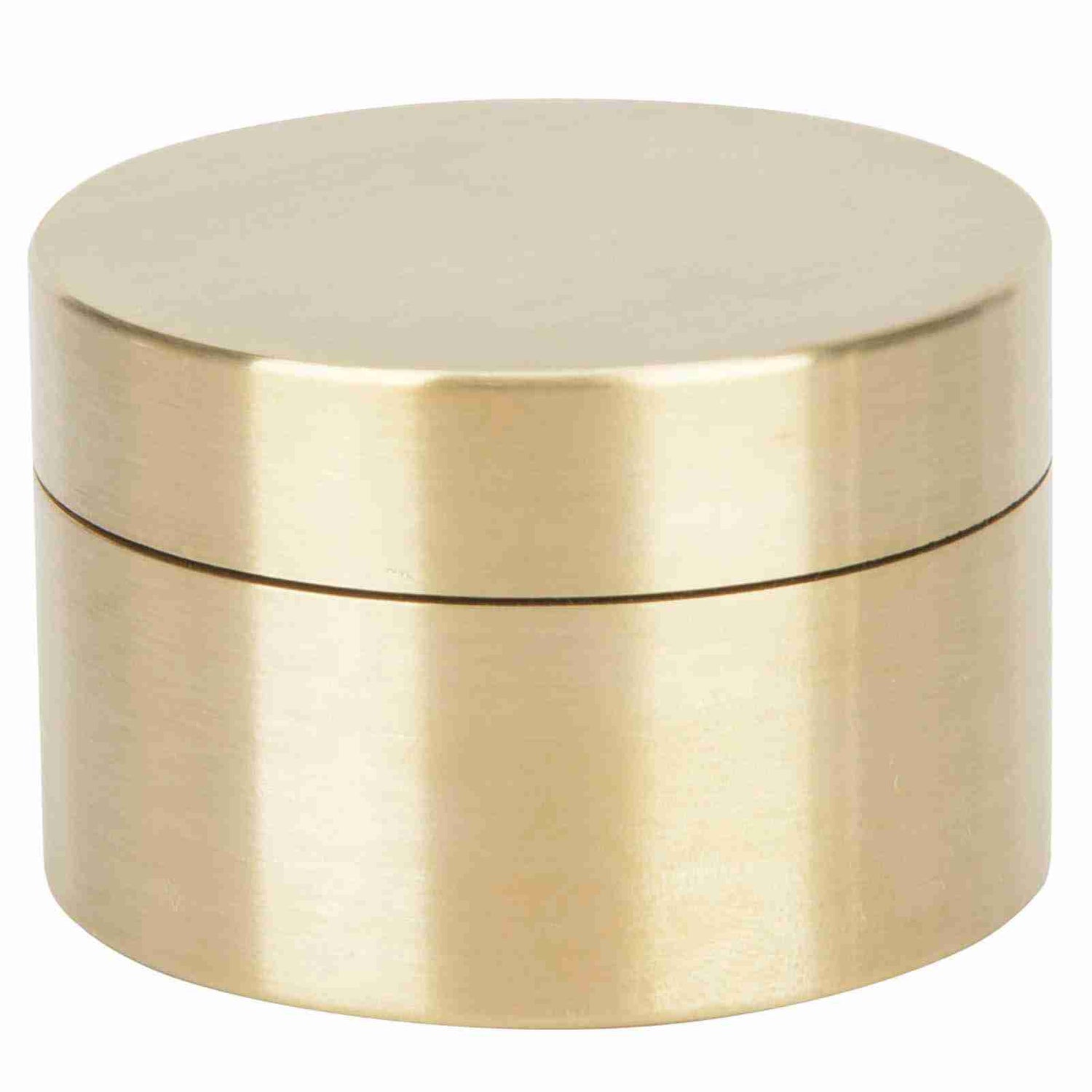 Outdoor Waterproof  Round Shape 

Brass Box Metal Jewelry Sealed Container Dustproof Moisture Proof Coin Storage Box(M )