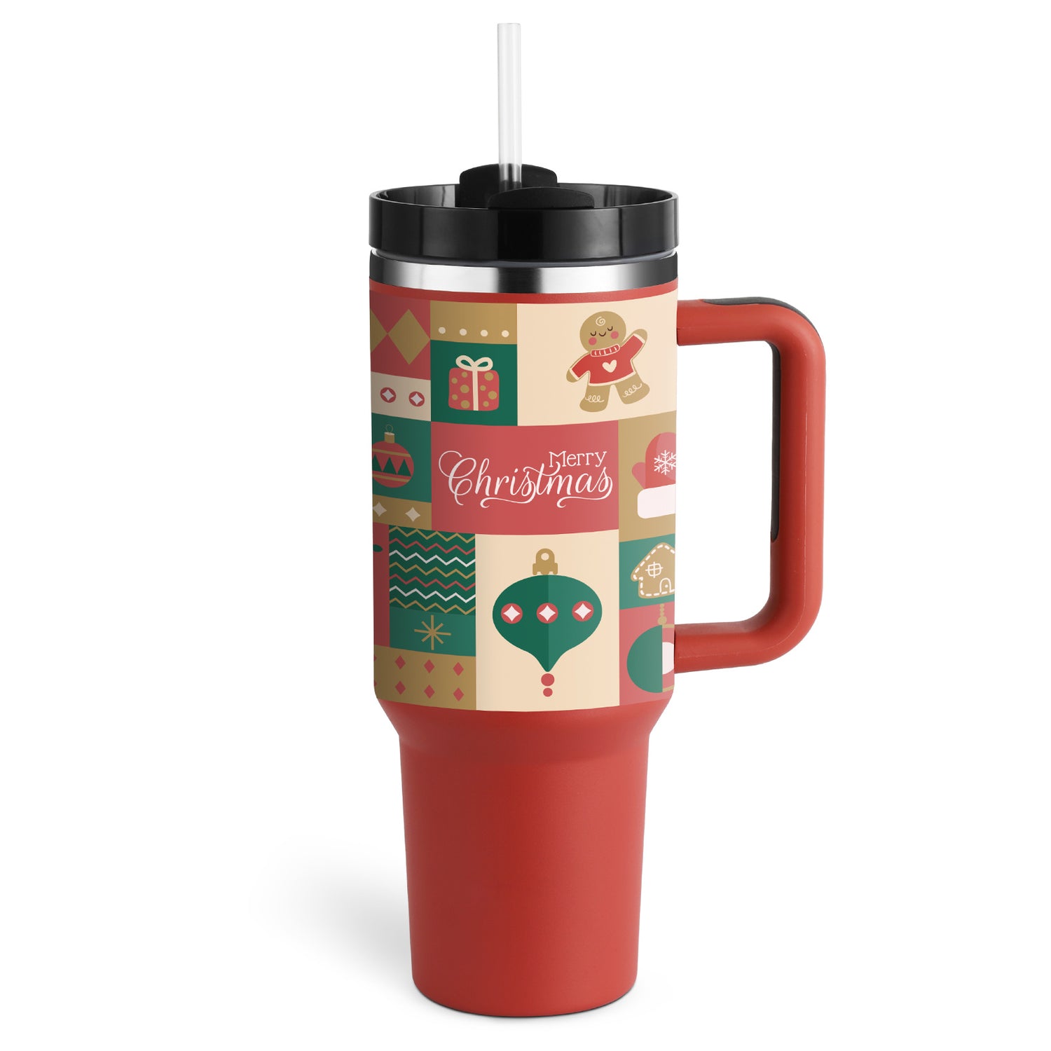 40 Oz Insulated Tumbler with Spill-Proof Lid and Drink Straw