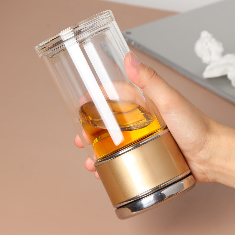 Portable Glass Tea Tumbler