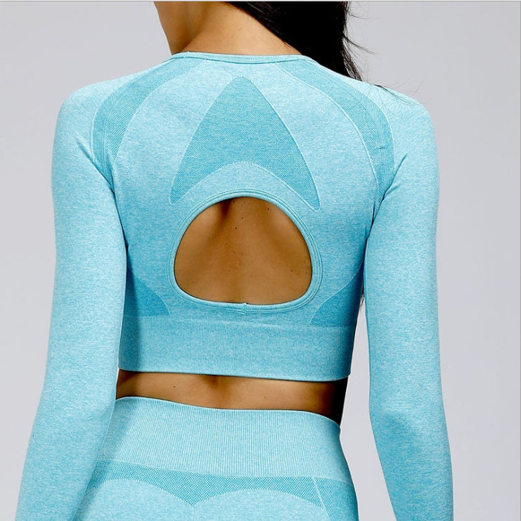 Seamless yoga long sleeve top