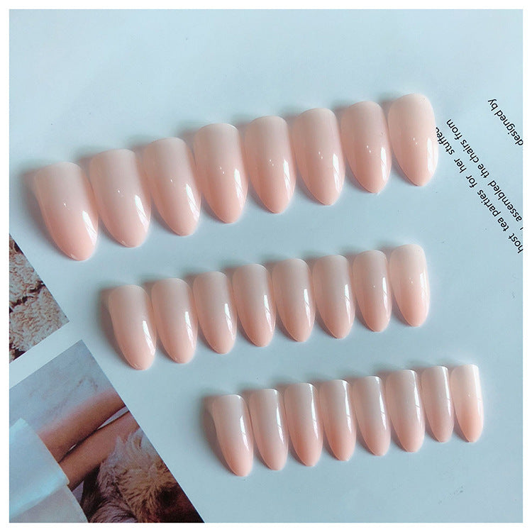 Artificial Nude French Manicure Nail Set
