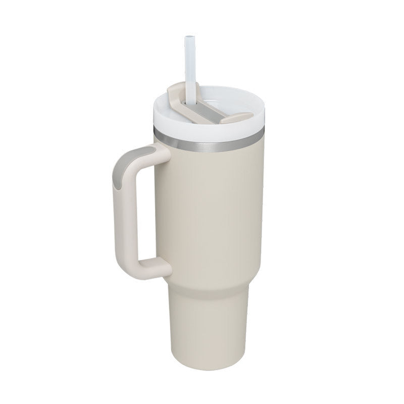 40 Oz Insulated Tumbler with Spill-Proof Lid and Drink Straw