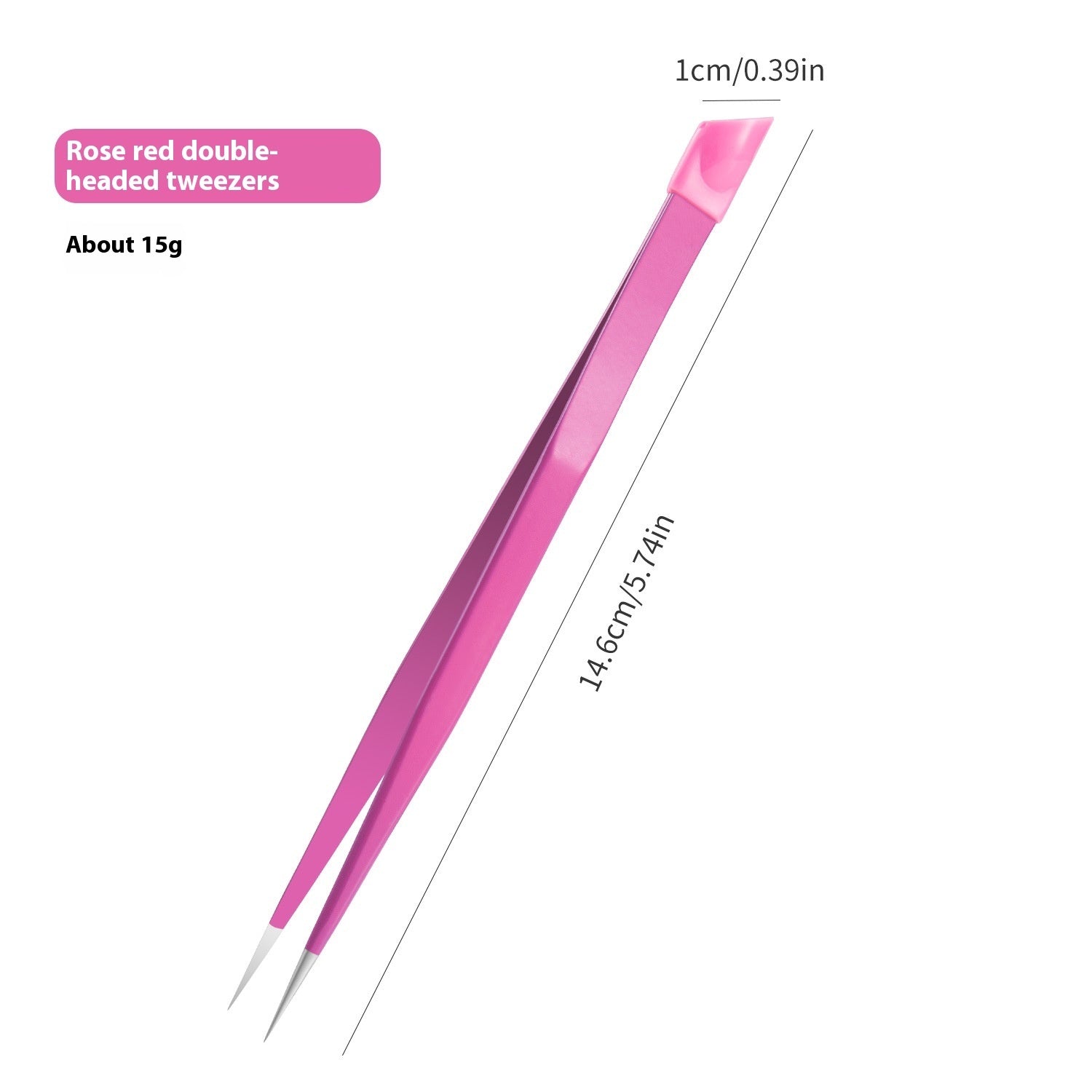 Manicure Double-headed Tweezers Multi-function With Silicone Pressing Stick