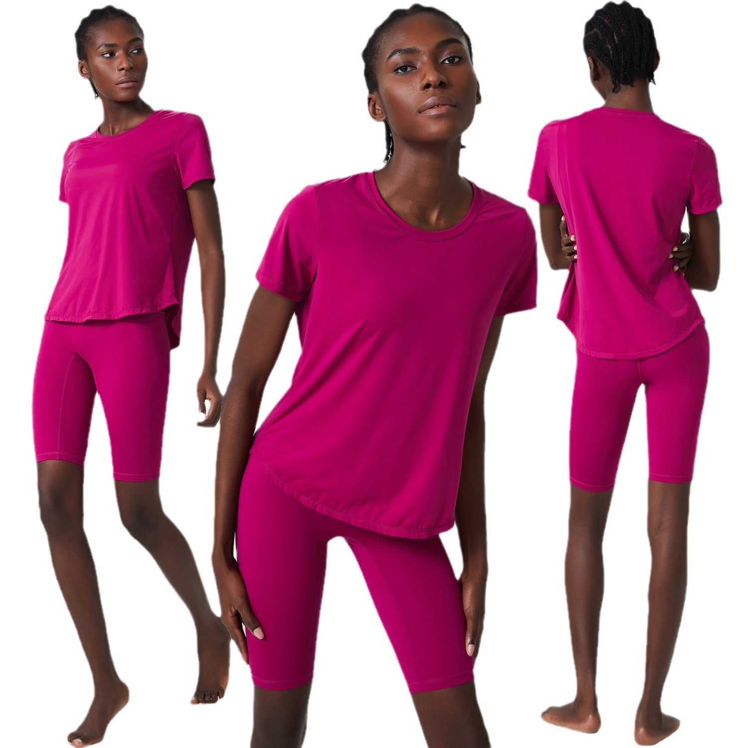 Sports Fitness Loose Short Sleeve Yoga Suit Suit