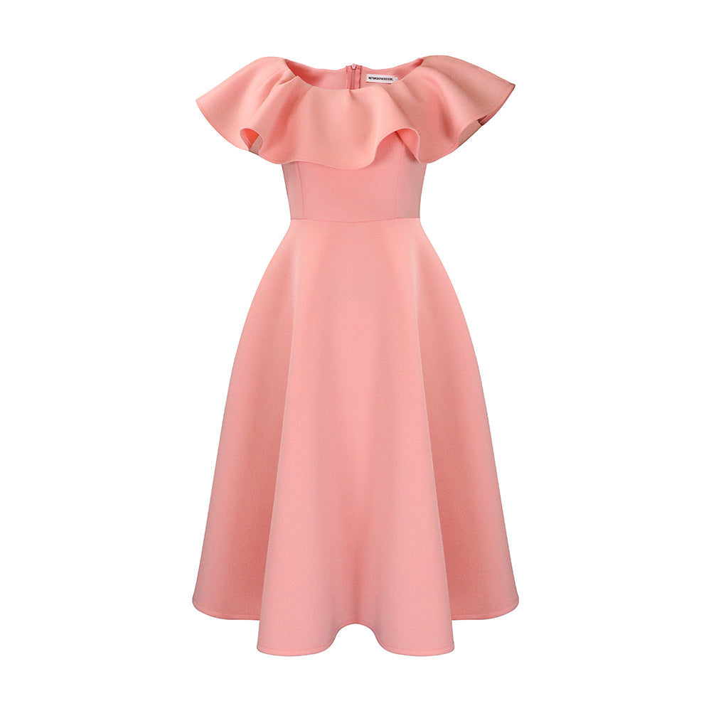 Elegant Ruffle Large Dress