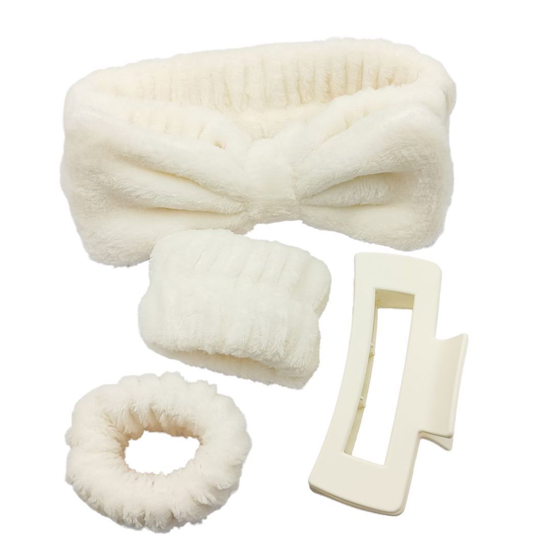 Clip Hair Band Four-piece Beige