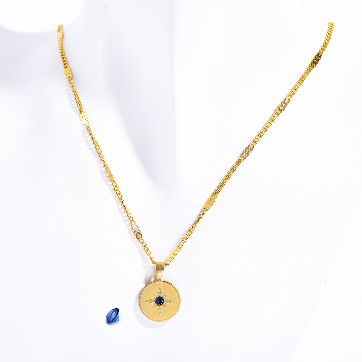 Gold Plated Birthstone Necklace