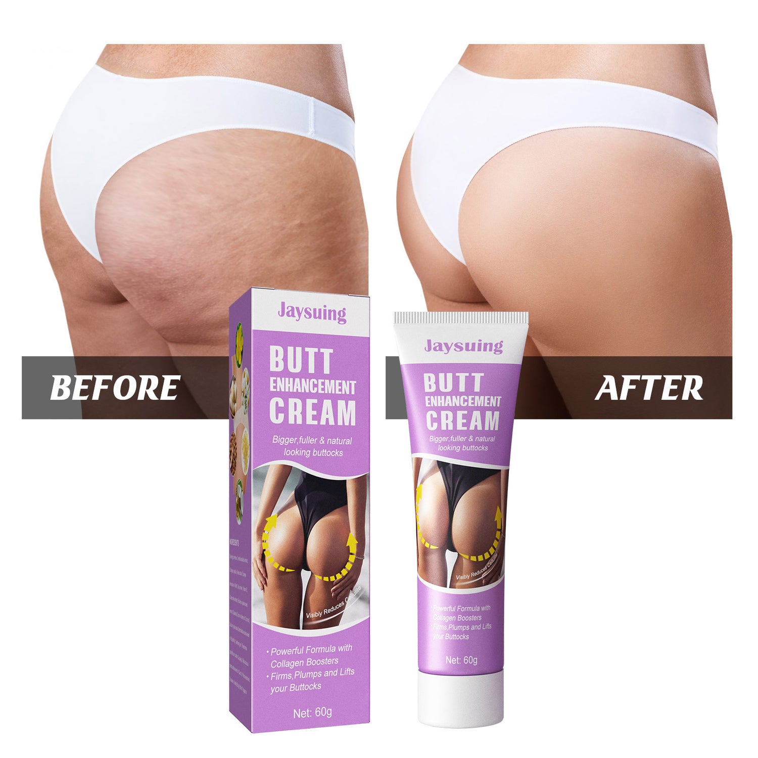Curved Peach Buttocks Massage Cream