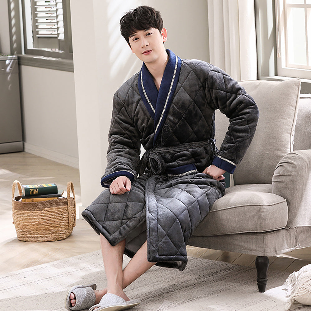 Men's Thick Terry Bathrobe