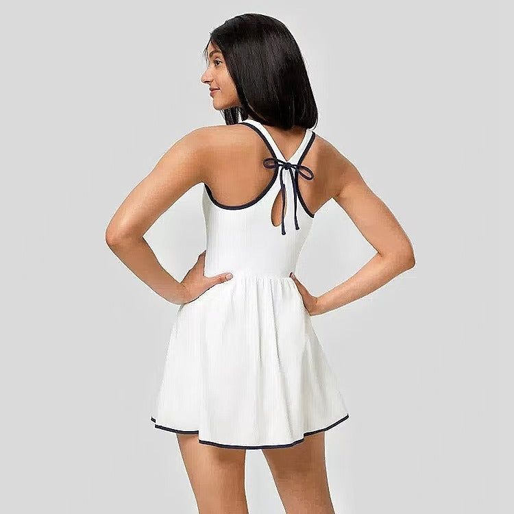 Europe And America Cross Border Tennis Exercise Skirt Sleeveless Dress With Chest Pad