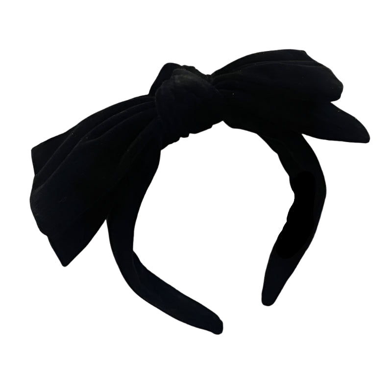 Velvet Bow Headband Elegant Retro