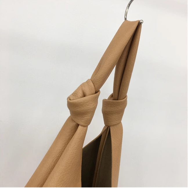 Large Capacity Soft Leather Versatile Handbag Simple Shoulder Tote Bag