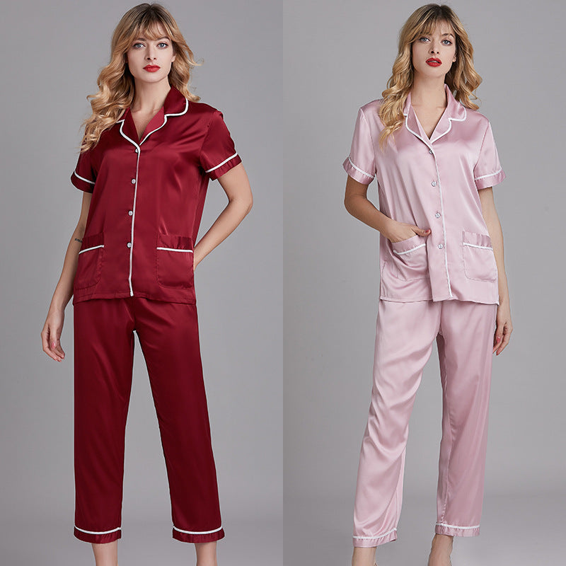 Summer large Pajama two piece suit