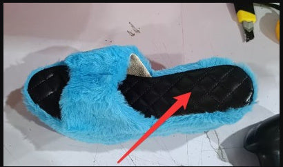 Mink Fur Slippers Platform Wedge Heel Fashion Outdoor Women's Shoes