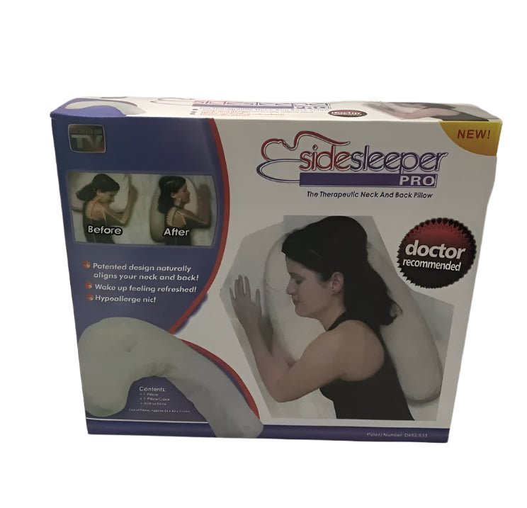 Side Sleeper Pro Therapeutic Neck and Back Cotton Pillow