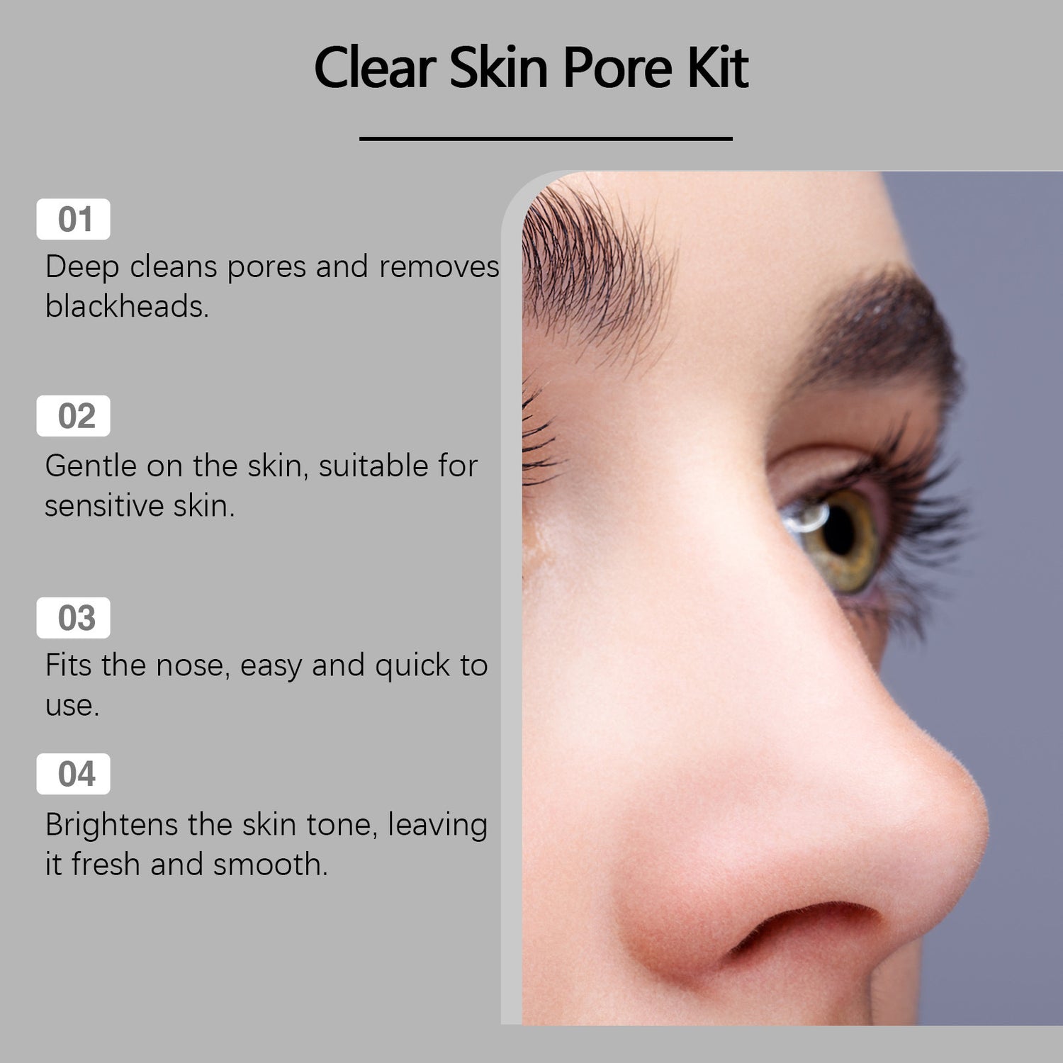 Black Nose Mask Suit Gentle Cleaning Not Tight