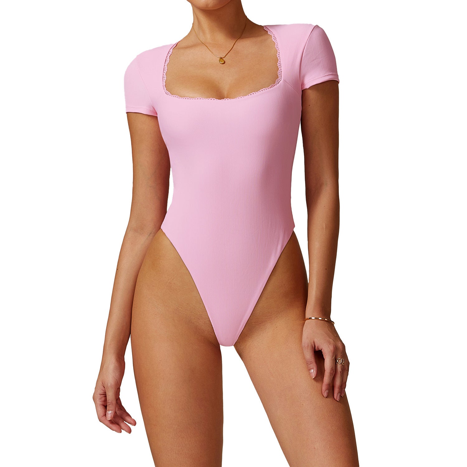 Short Sleeve Yoga Jumpsuit Women's Ballet Dance Sports