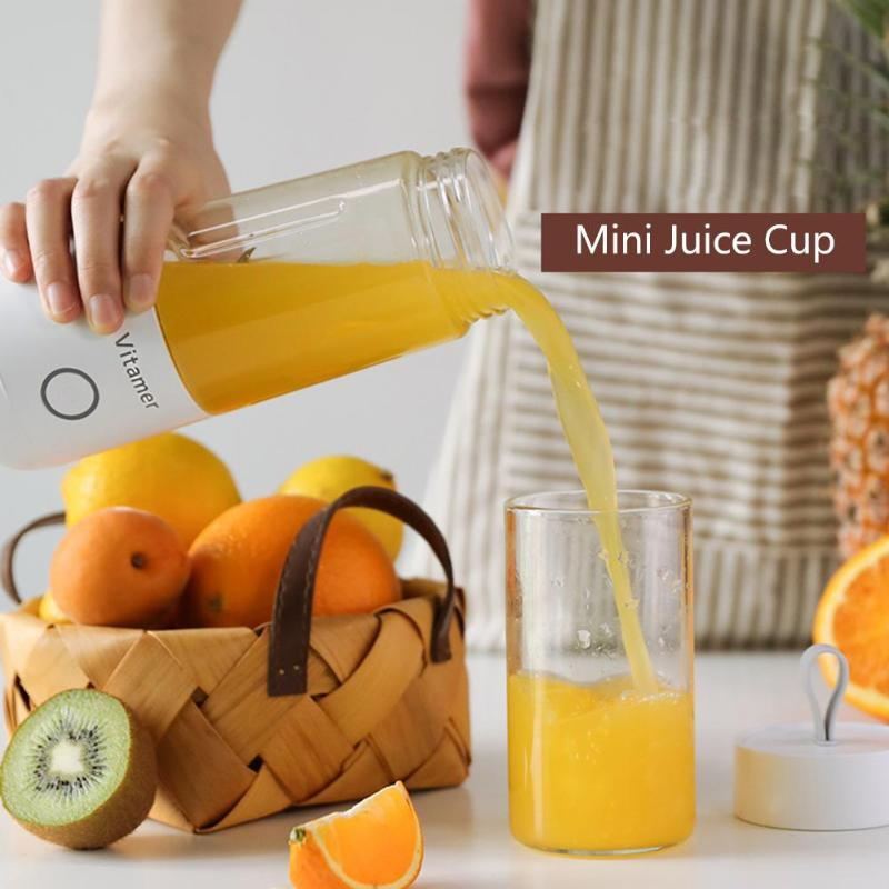 Portable Blender Juicer Electric USB Rechargeable Mixer Smoothie Slushy Cup Juice Blender Bottle 350ml