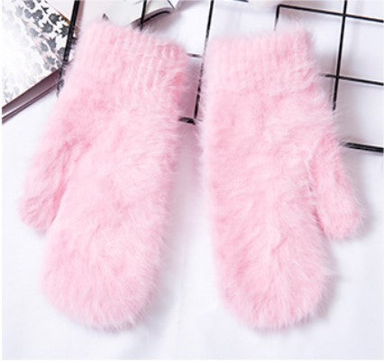 Angora Wool Women's Winter Gloves