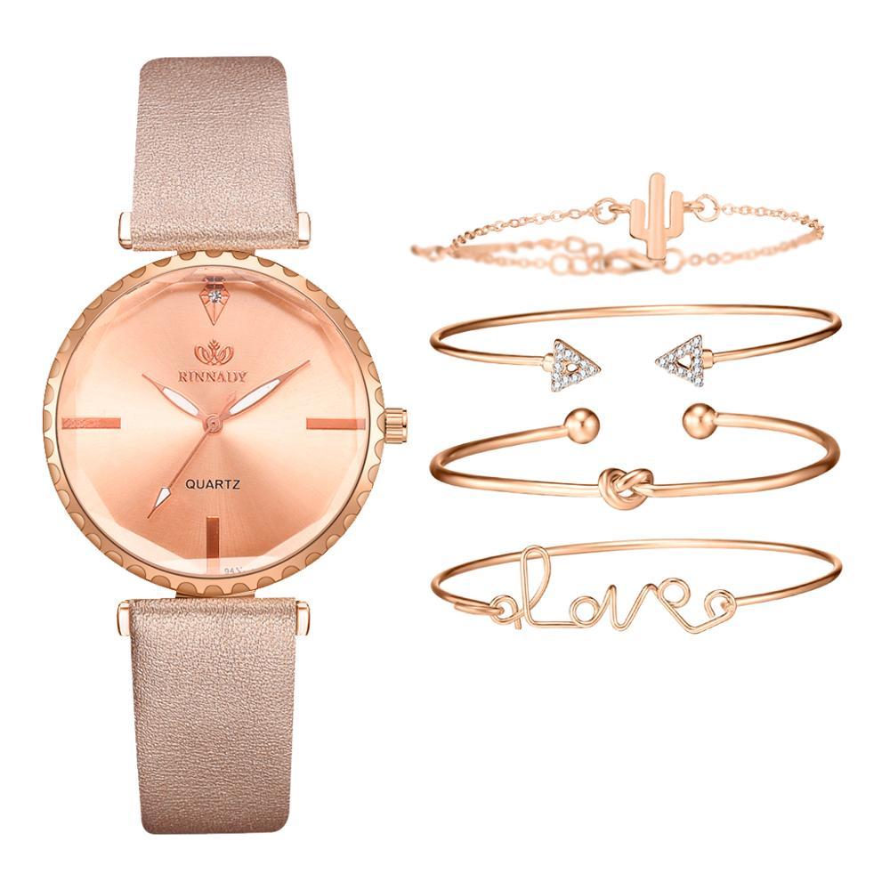 Classic quartz watch female watch bracelet combination set