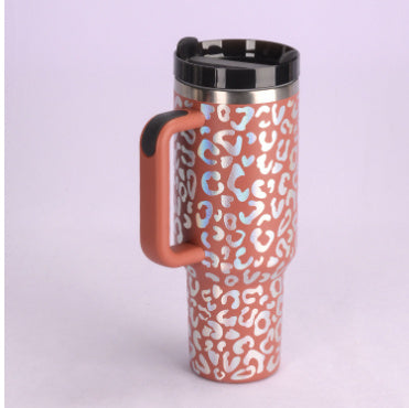 40 Oz Insulated Tumbler with Spill-Proof Lid and Drink Straw